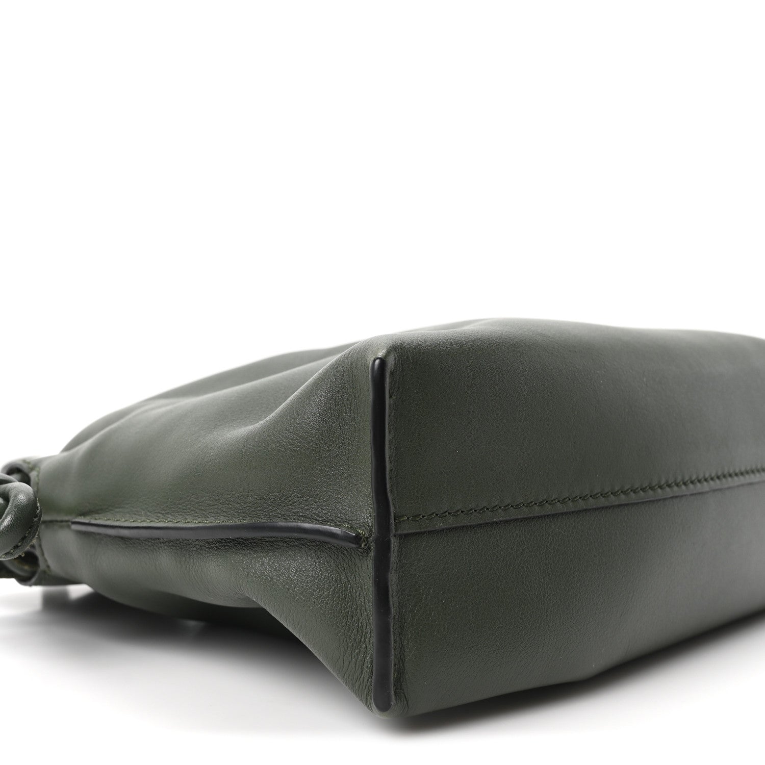 Loewe Calfskin Mini Flamenco Knot Clutch Dark Khaki 8 of 9