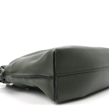 Loewe Calfskin Mini Flamenco Knot Clutch Dark Khaki 8 of 9