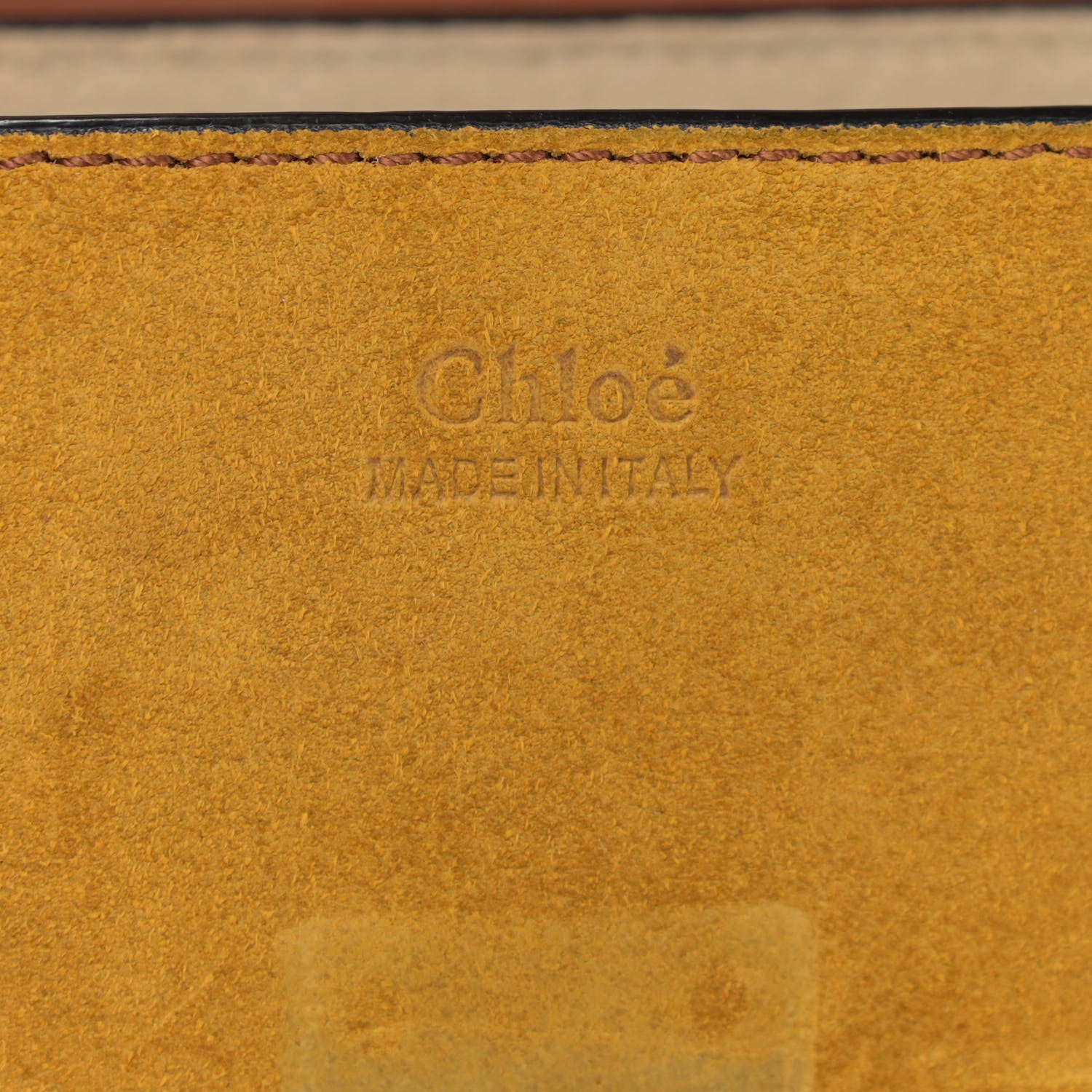 Chloe Suede Calfskin Patchwork Mini Drew Shoulder Bag Tobacco 6 of 14