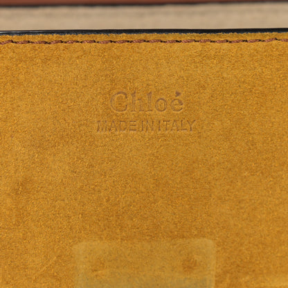 Chloe Suede Calfskin Patchwork Mini Drew Shoulder Bag Tobacco 6 of 14