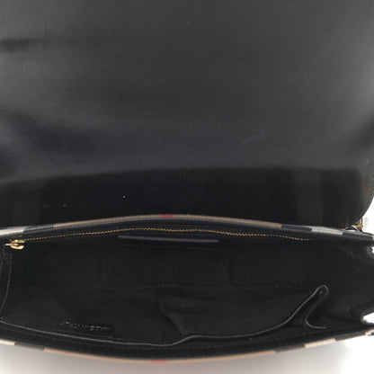 Burberry House Check Bridle Calfskin Small Abbott Crossbody Bag Black 5 of 20