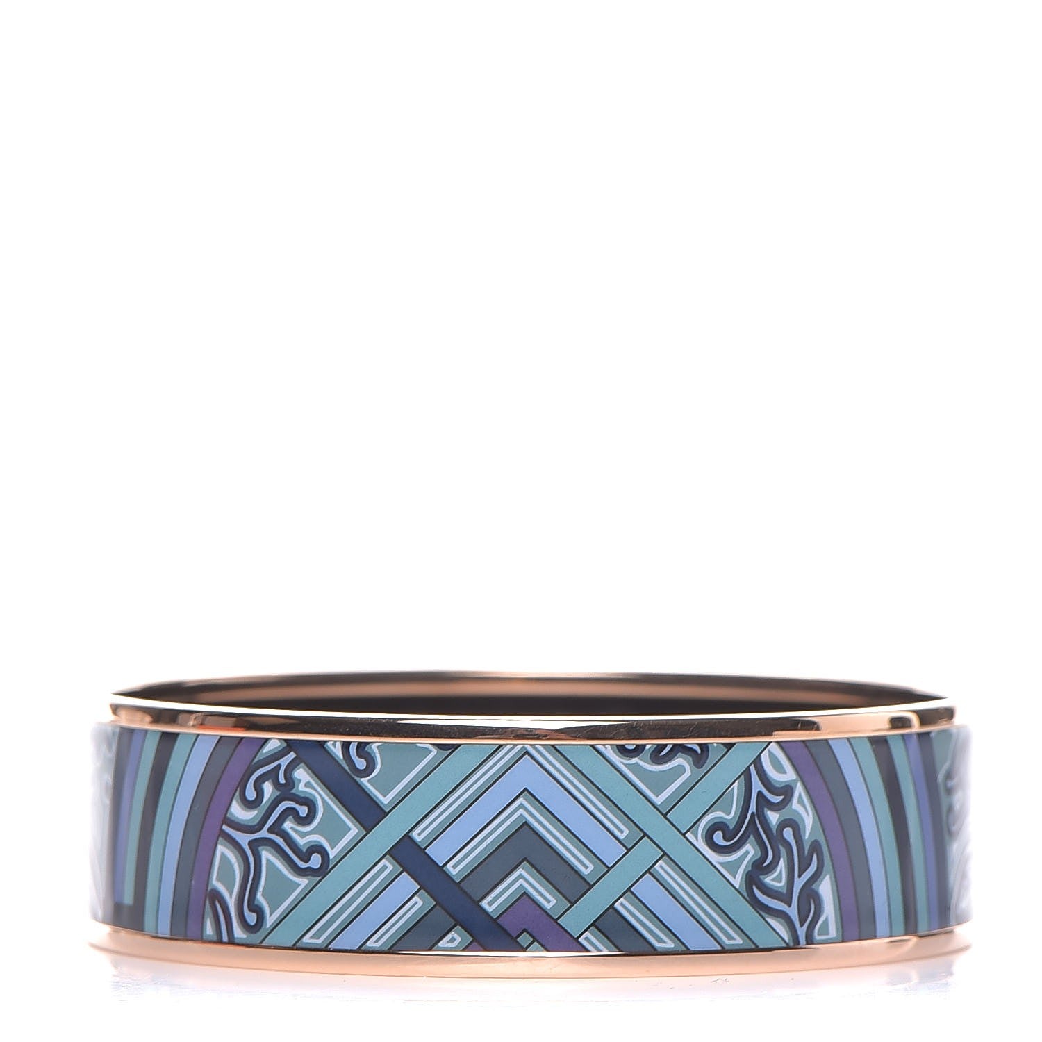Hermes Enamel Printed Wide Larbe Du Vent Bracelet 65 Encres 1 of 8