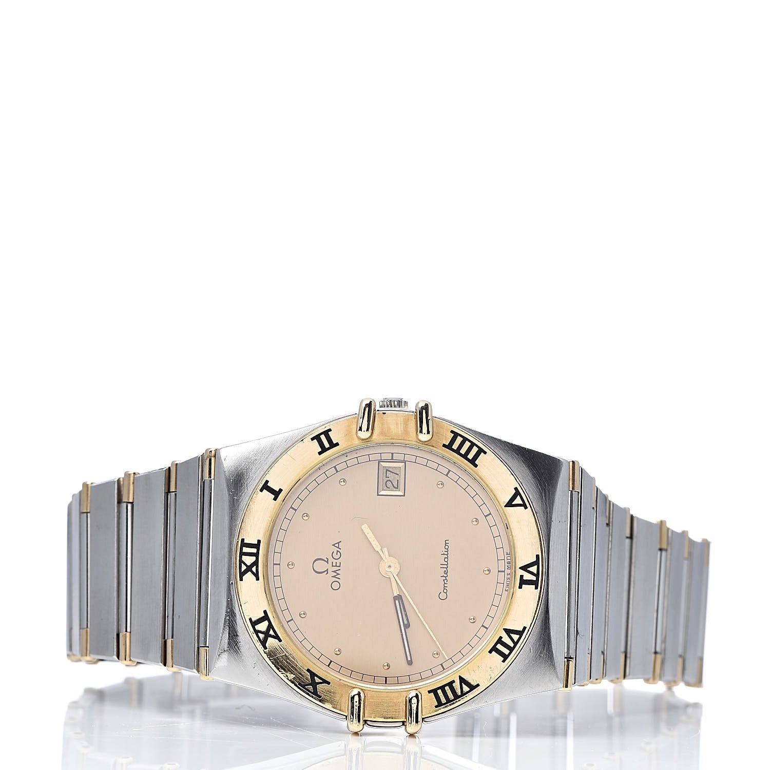 Omega Stainless Steel 18K Yellow Gold 33mm Constellation Quartz Watch Champagne 796.1180 3 of 7