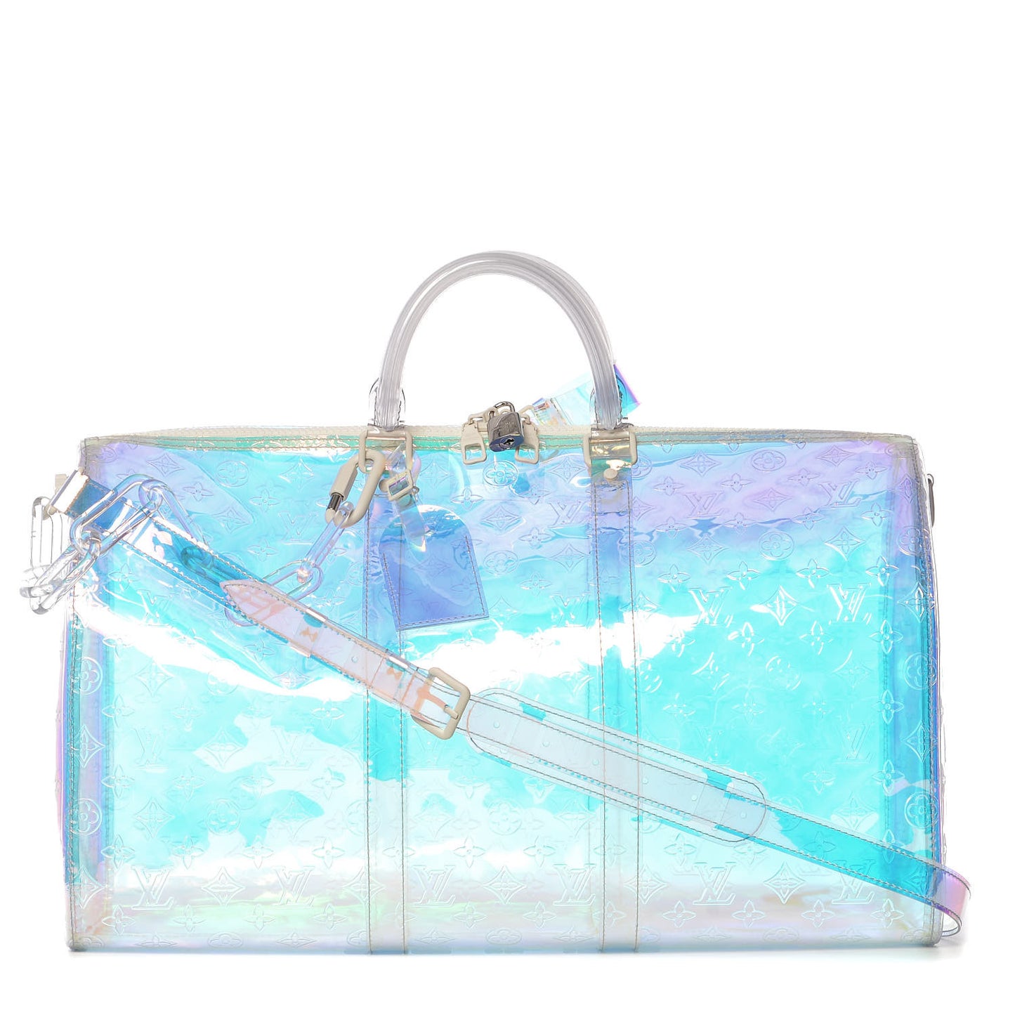 PVC Monogram Keepall Bandouliere 50 Iridescent Prism