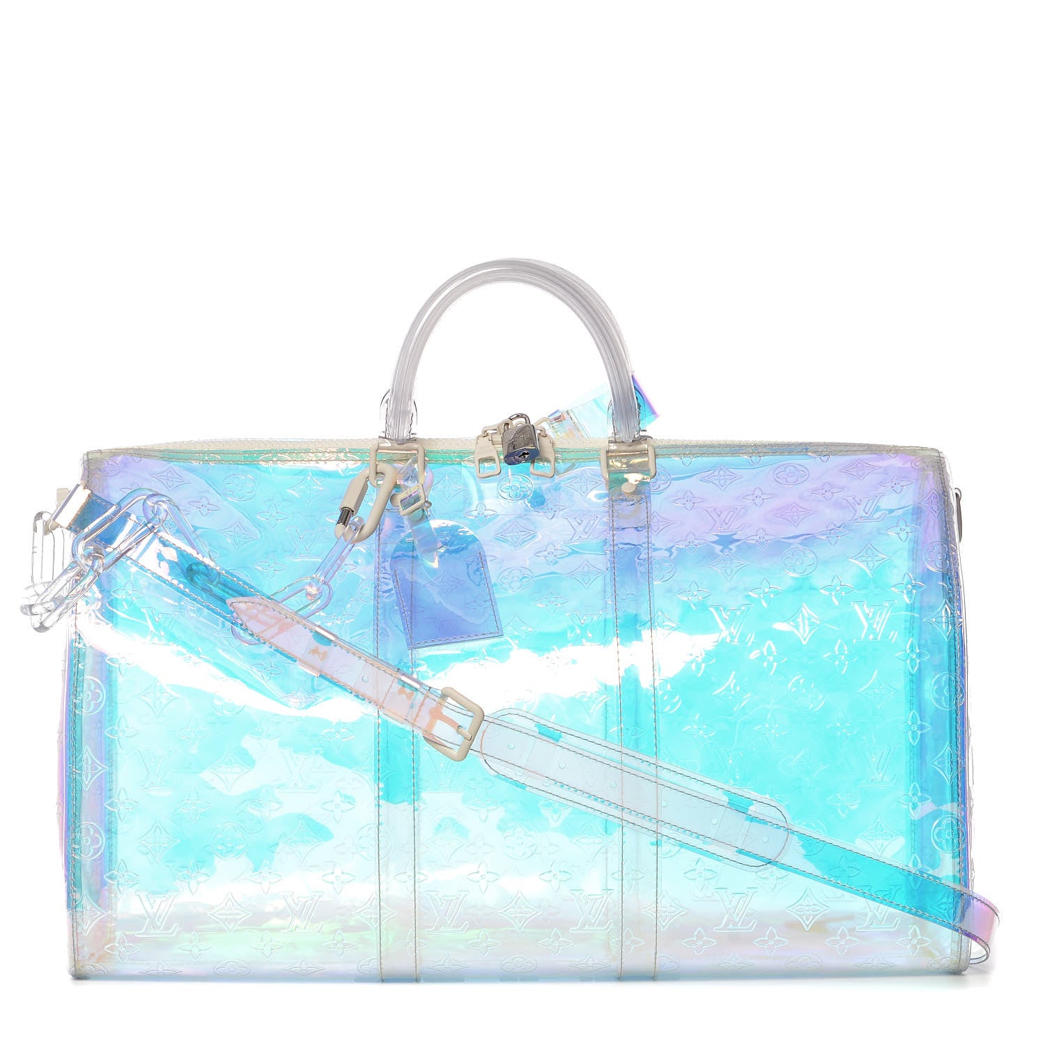 Louis Vuitton PVC Monogram Keepall Bandouliere 50 Iridescent Prism 1 of 10