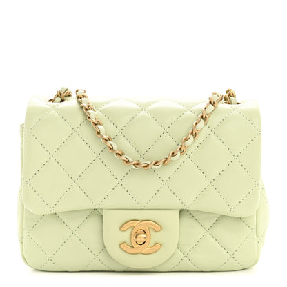 Chanel Lambskin Quilted Mini Pearl Crush Flap Light Green 1 of 12