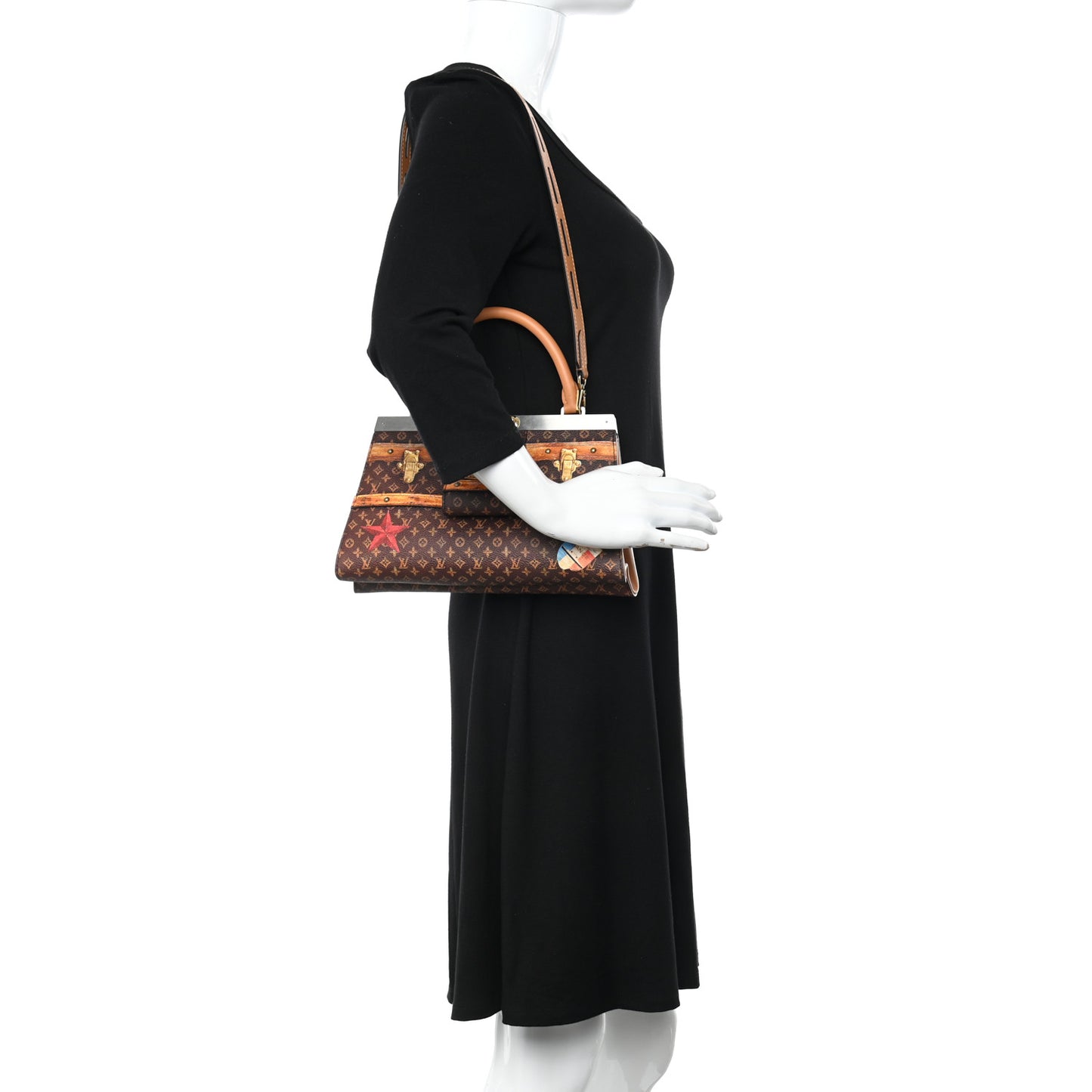 Calfskin Transformed Monogram Time Trunk Crown Frame Bag
