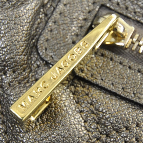 Marc Jacobs Quilted Leather Stam Metallic Bronze 9 of 10