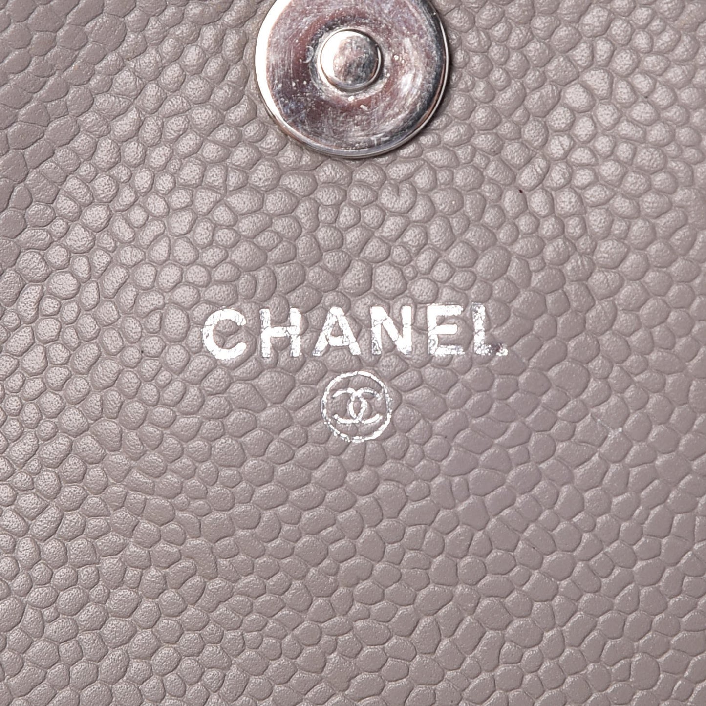 Caviar Half Moon Wallet On Chain WOC Light Grey