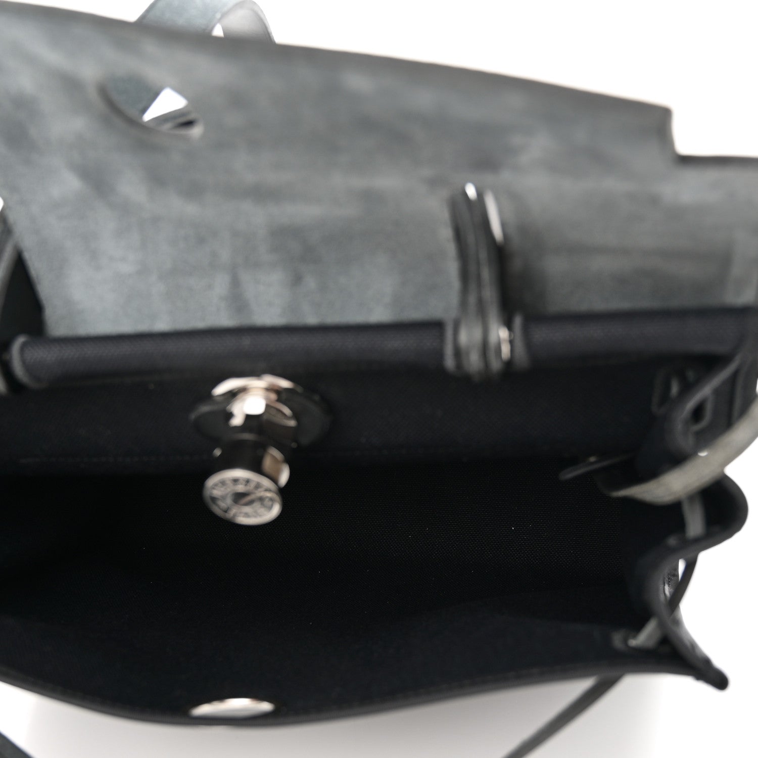 Hermes Military Toile Vache Hunter Herbag Zip PM 31 Black 6 of 11