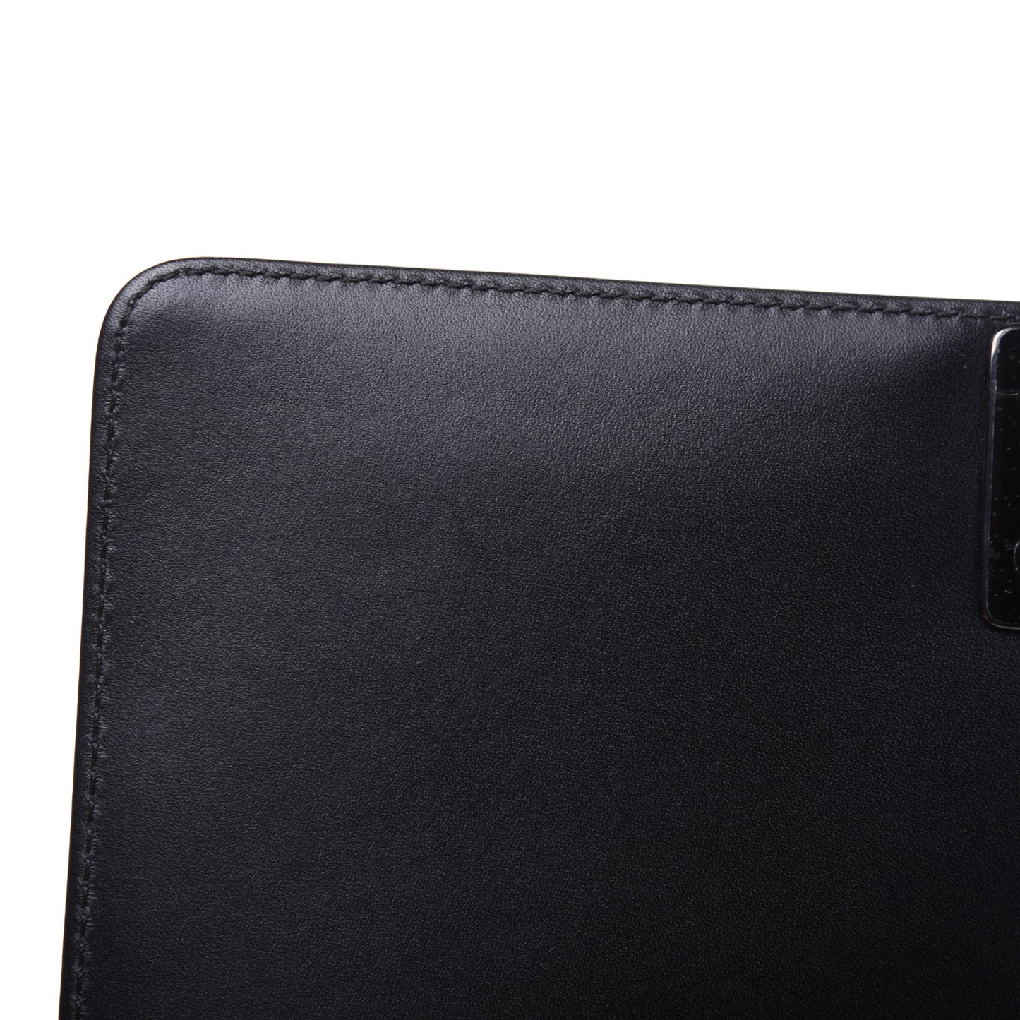Calfskin Painted Chevron Embossed Medium Boy Flap Black