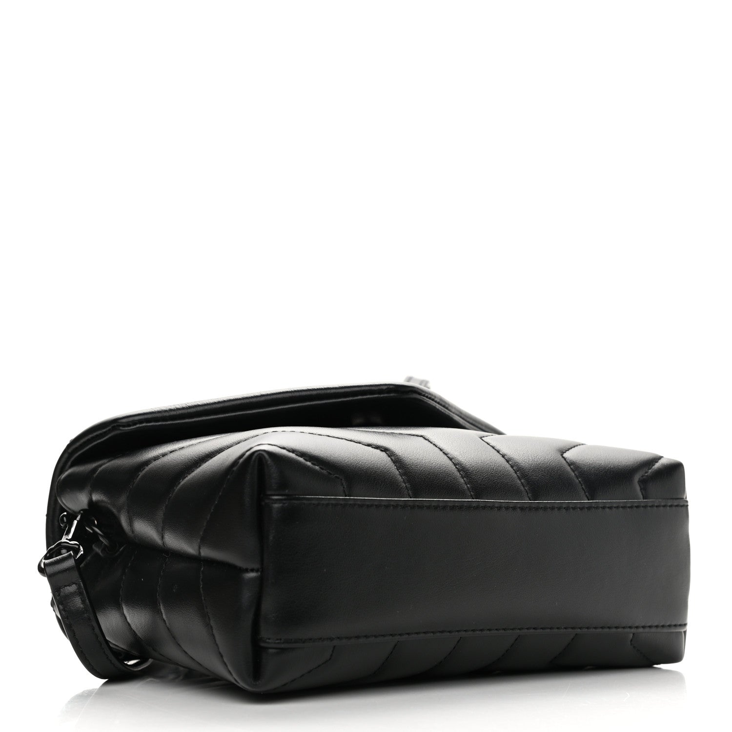 Saint Laurent Calfskin Y Quilted Monogram Toy Loulou Crossbody Bag Black 3 of 12