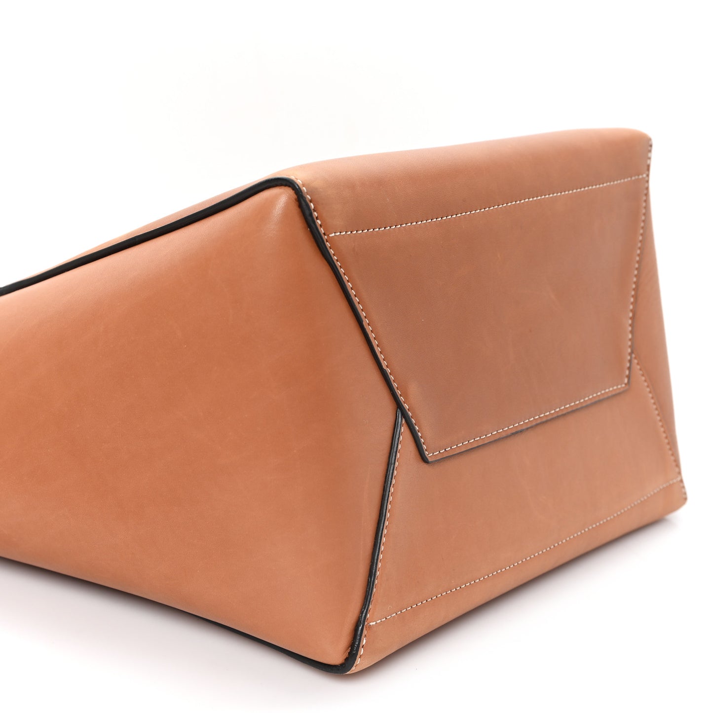 Natural Calfskin Seau Sangle Bucket Bag Tan