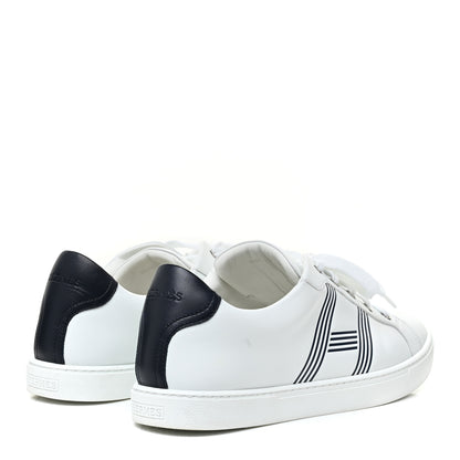 Hermes Calfskin Mens Advantage Sneakers 43.5 White Black 5 of 18