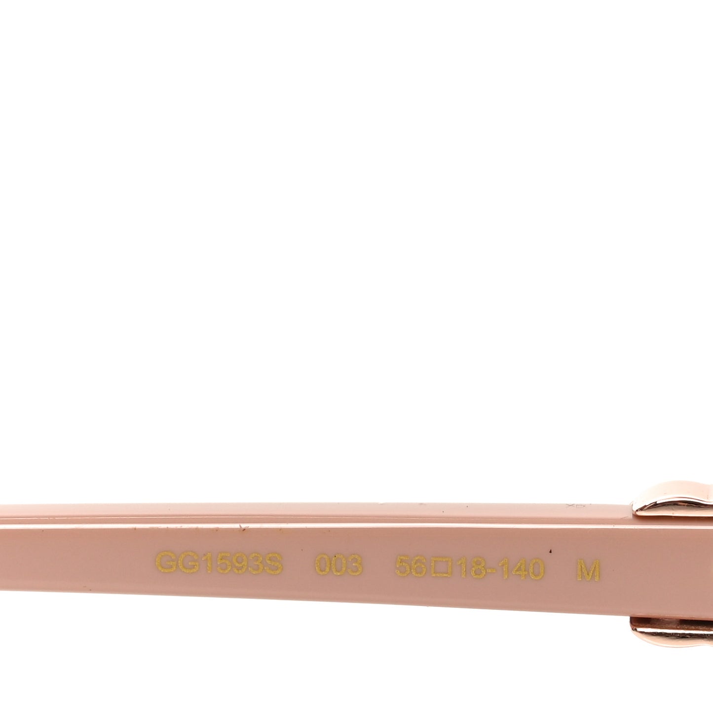 Metal Acetate Rectangular Frame Sunglasses GG1593S Rose Gold Pink