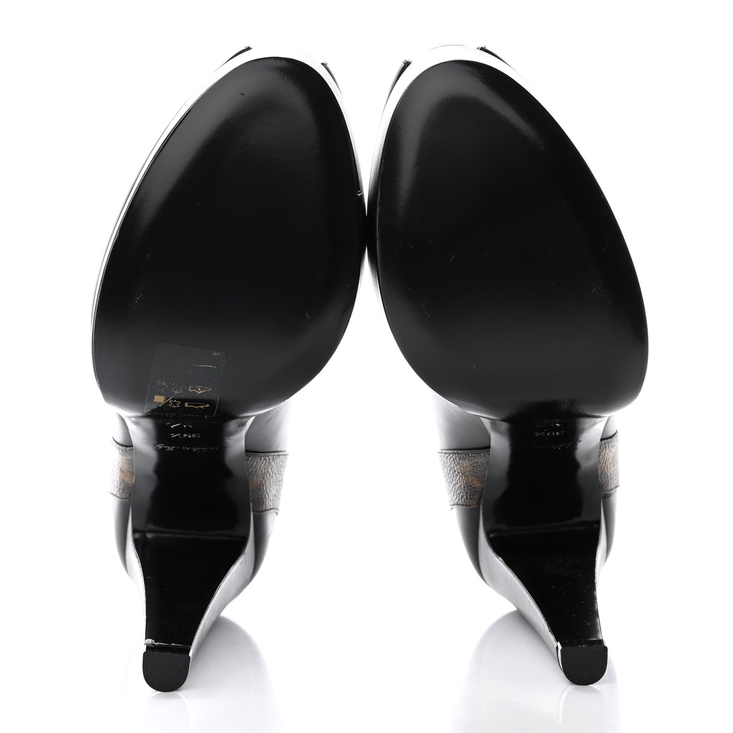 Calfskin Monogram Afterglow Platform Pumps 39.5 Black