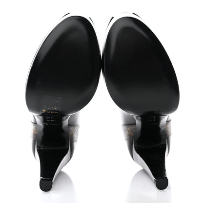 Louis Vuitton Calfskin Monogram Afterglow Platform Pumps 39.5 Black 5 of 13