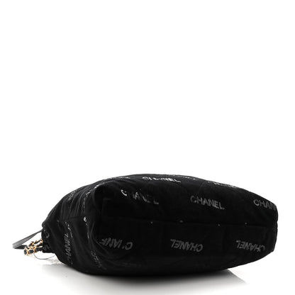 Chanel Velvet Sequin Quilted Chanel 22 Black 5 of 11