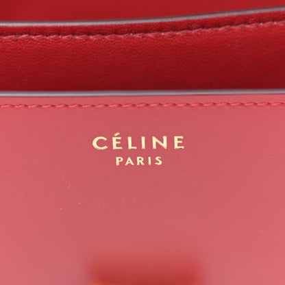 Celine Box Calfskin Medium Classic Box Flap Bag Red 6 of 11