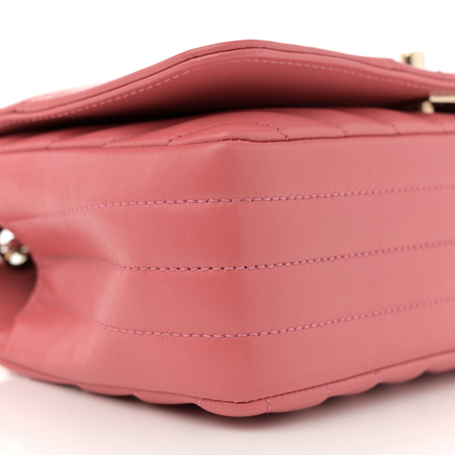 Chanel Calfskin Chevron Quilted Mini Statement Flap Pink 9 of 10