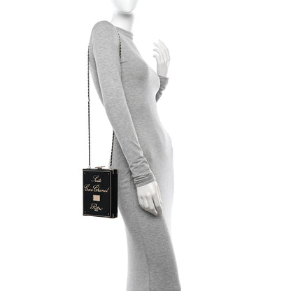 Chanel Lambskin Room Card Minaudiere Evening Bag Black Gold 2 of 11