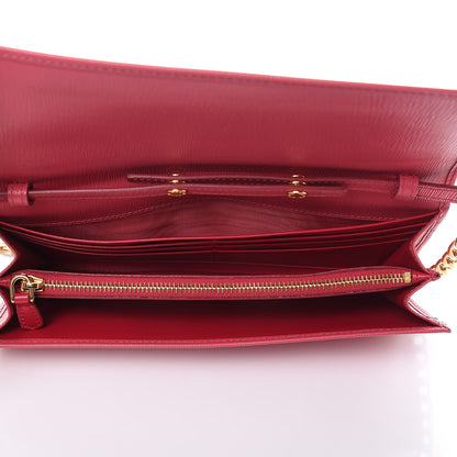 Prada Vitello Move Chain Wallet Peonia 5 of 10