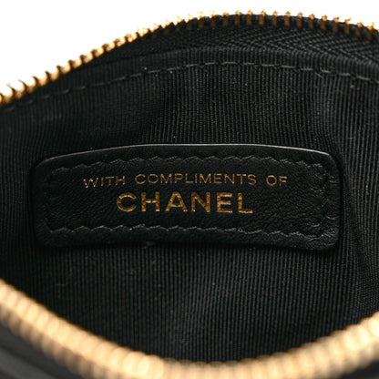 Chanel Lambskin Quilted Small No. 5 Cosmetic Case Black 6 of 7