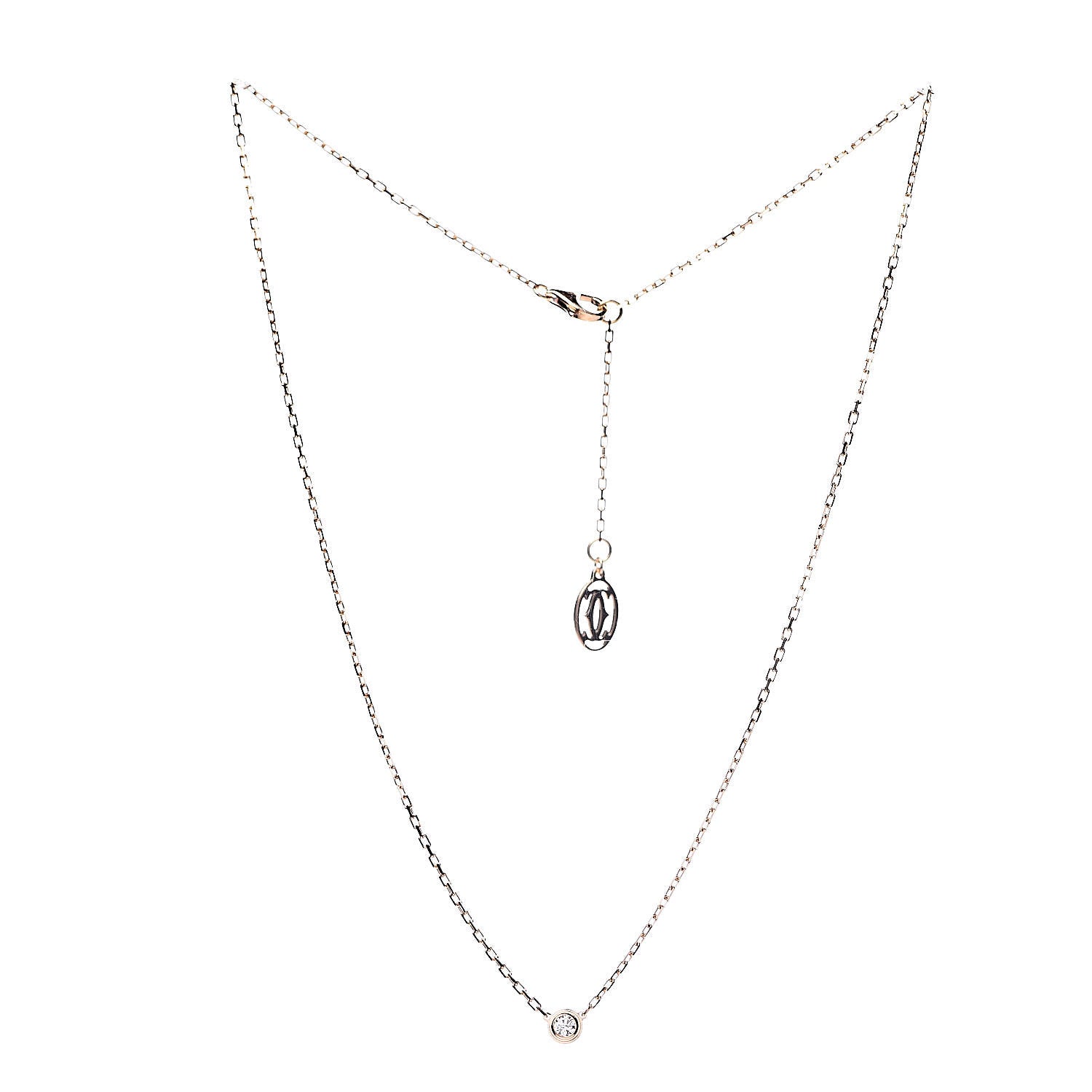 Cartier 18K Pink Gold Diamond SM D'Amour Pendant Necklace 3 of 5