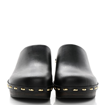Fendi Vitello Baguette 25/60mm Clogs 37 Black 2 of 8