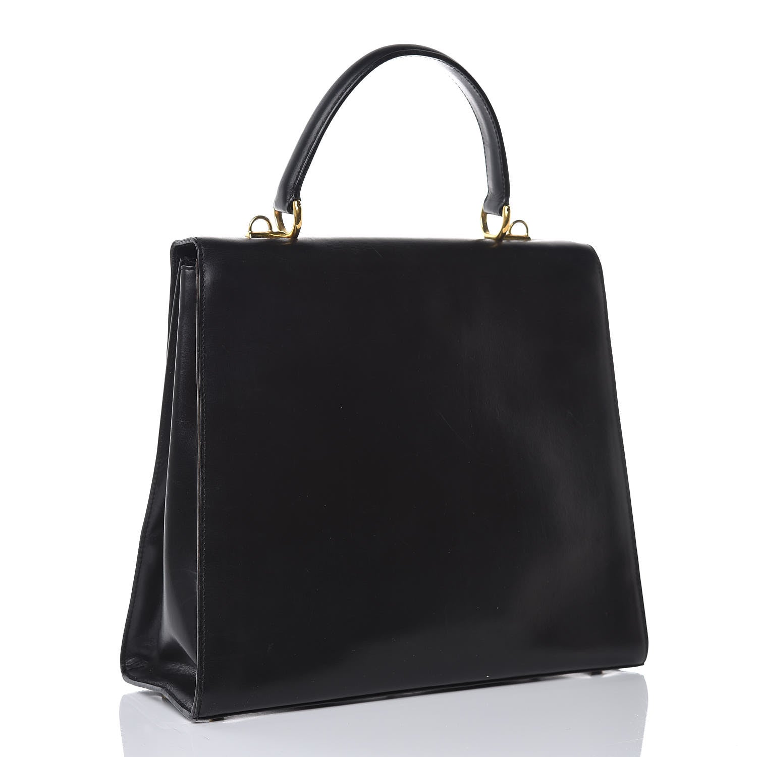 Gucci Regent Calfskin Lady Lock Top Handle Frame Bag Black 3 of 9