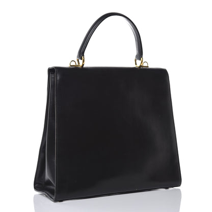 Gucci Regent Calfskin Lady Lock Top Handle Frame Bag Black 3 of 9
