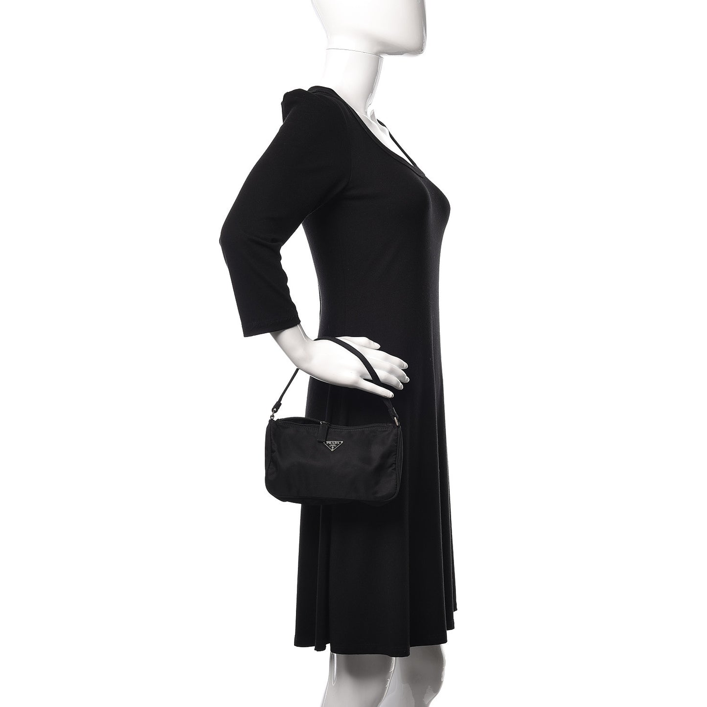 Tessuto Nylon Pochette Bag Black