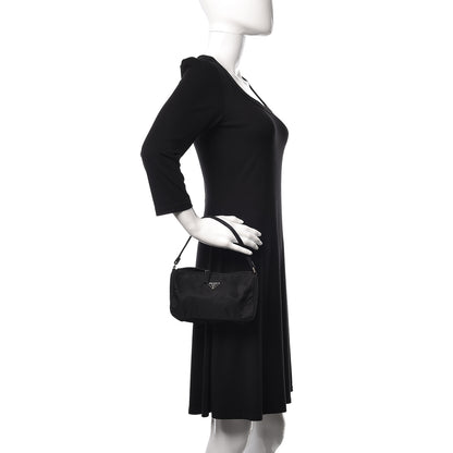 Prada Tessuto Nylon Pochette Bag Black 2 of 10