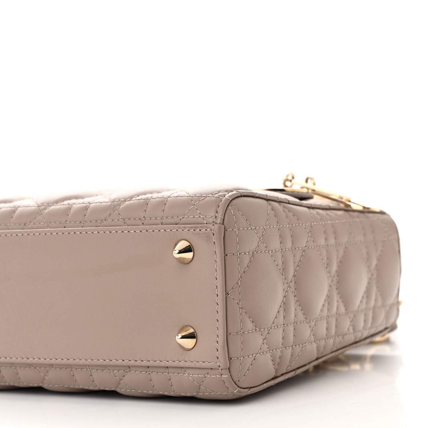 Christian Dior Lambskin Cannage Small My ABCDior Lady Dior Warm Taupe 10 of 10