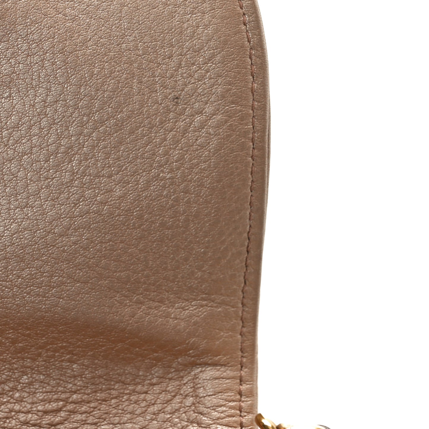 Pebbled Calfskin Small 1973 Chain Shoulder Bag Champagne