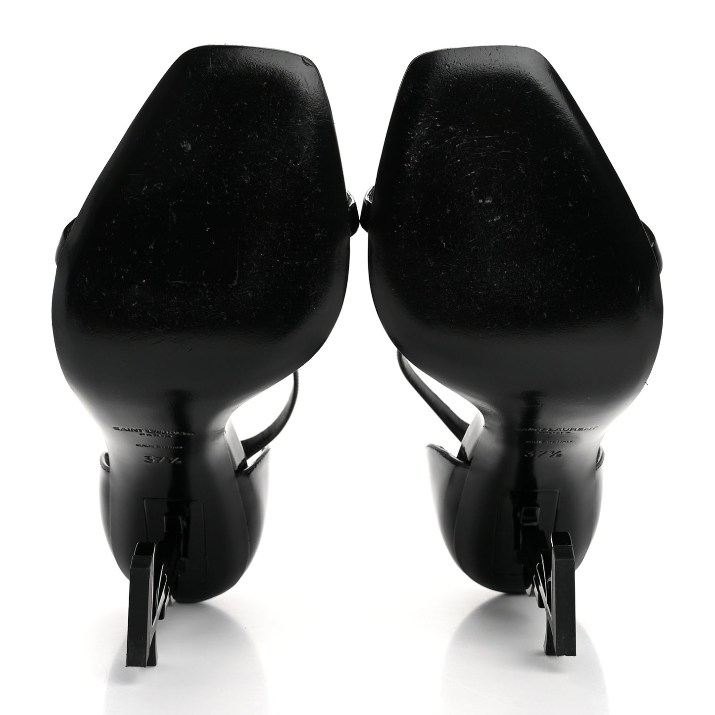 Patent Calfskin Opyum 110 Sandals 37.5 Black