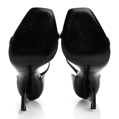 Saint Laurent Patent Calfskin Opyum 110 Sandals 37.5 Black 6 of 10