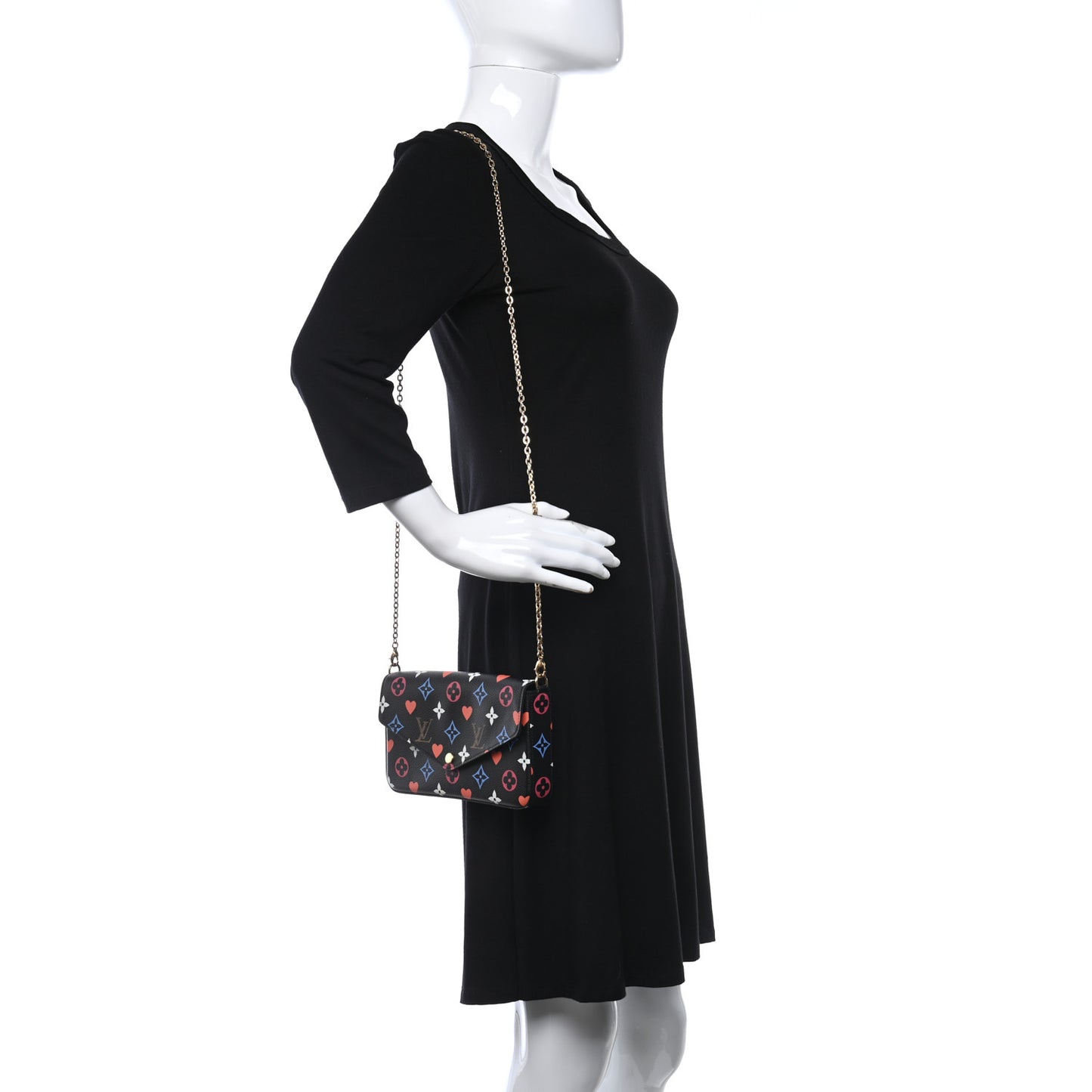 Game On Felicie Chain Wallet Black