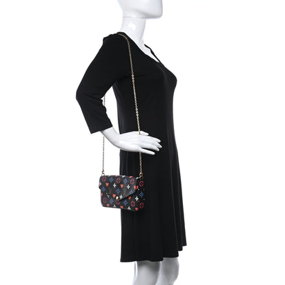 Louis Vuitton Game On Felicie Chain Wallet Black 3 of 9