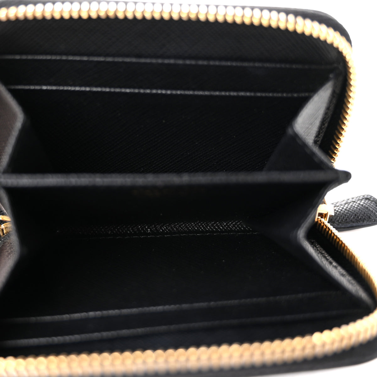 Prada Vitello Move Triangle Logo Zip Coin Purse Black 5 of 7