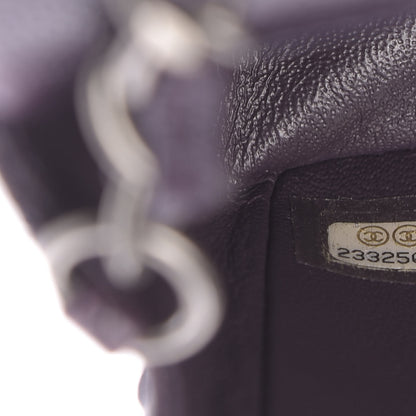 Chanel Washed Caviar Quilted Mini Rectangular Flap Dark Purple 7 of 11