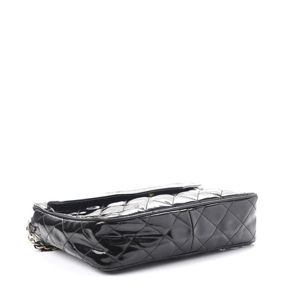 Chanel Patent Quilted Tassel Small Camera Case Black 4 of 11