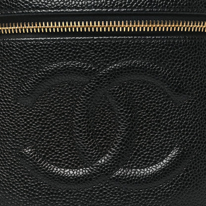 Chanel Caviar Vanity Cosmetic Case Black 9 of 11