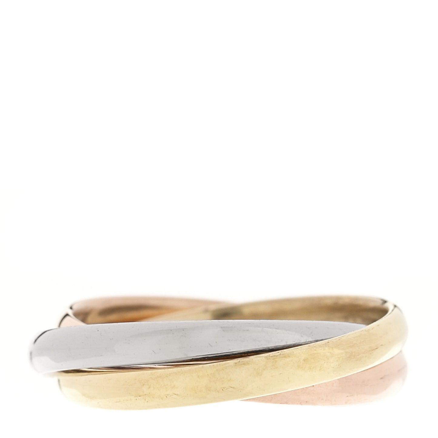 18K Pink Yellow White Gold Small Trinity Ring 54 7