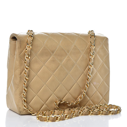 Chanel Lambskin Quilted Small Single Flap Beige 3 of 15
