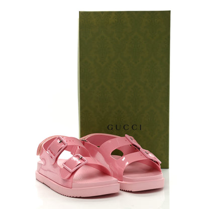 Gucci Rubber Mini Double G Womens Isla Dad Sandals 37 Wild Rose 8 of 8