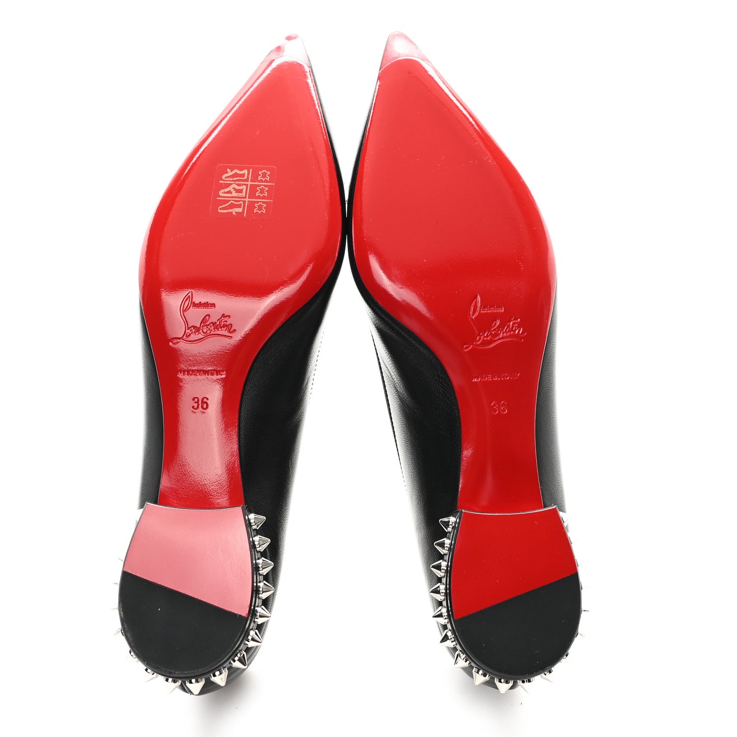 Nappa Spiked Hall Flats 36 Black