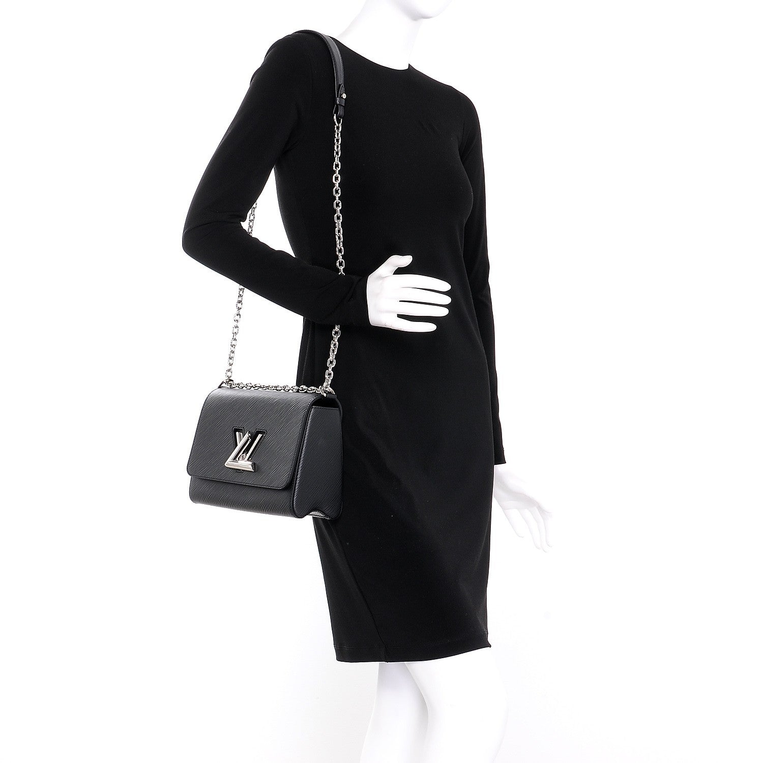 Louis Vuitton Epi Twist Shoulder Bag MM Black 2 of 8