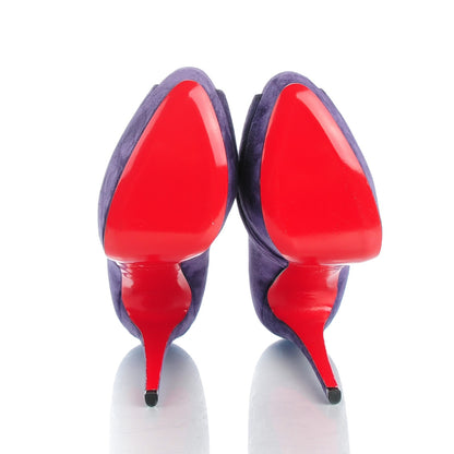 Christian Louboutin Suede Drapadita 150 Pumps 40 Iris 5 of 8