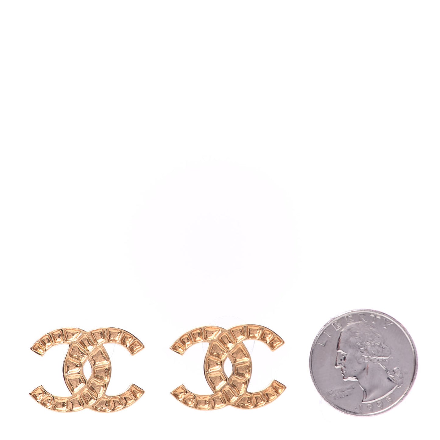 Metal Along The Nile CC Earrings Gold